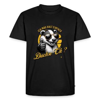 J’aime juste les blaireaux - T-shirt Premium bio Homme - noir - Devant - Nico (187cm)