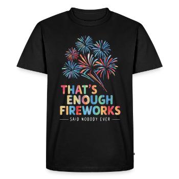 Pyrotechnie Feux d’artifice Pyrotechnie - T-shirt Premium bio Homme - noir - Devant - Nico (187cm)