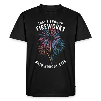 Pyrotechnie Feux d’artifice Pyrotechnie - T-shirt Premium bio Homme - noir - Devant - Nico (187cm)