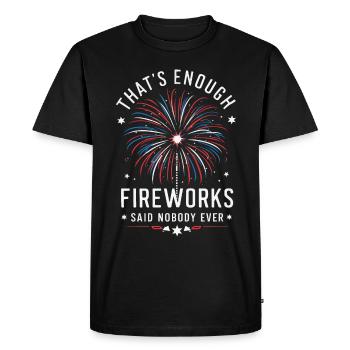 Pyrotechnie Feux d’artifice Pyrotechnie - T-shirt Premium bio Homme - noir - Devant - Nico (187cm)