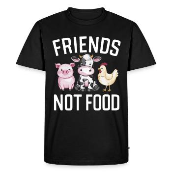 Végétarien Végétalien Végé Végétarien - T-shirt Premium bio Homme - noir - Devant - Nico (187cm)