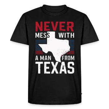 Texas State Texans Texas - Men's Premium Organic T-Shirt - black - Front - Nico (187cm)