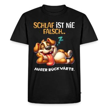 Je suis fatigué Paresseux Drôle Pyjama Matin Grognements - T-shirt Premium bio Homme - noir - Devant - Nico (187cm)