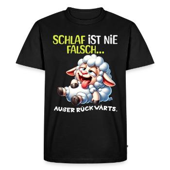 I'm Tired Lazy Funny Pajamas Morning Grouches - Men's Premium Organic T-Shirt - black - Front - Nico (187cm)