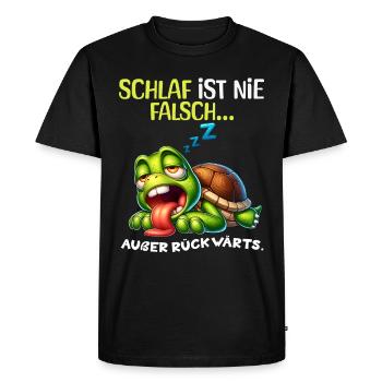 Je suis fatigué Paresseux Drôle Pyjama Matin Grognements - T-shirt Premium bio Homme - noir - Devant - Nico (187cm)