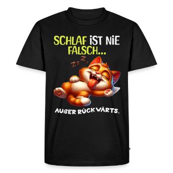 Je suis fatigué Paresseux Drôle Pyjama Matin Grognements - T-shirt Premium bio Homme - noir - Devant - Nico (187cm)