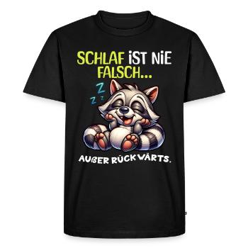 Bin Müde Faul Lustige Schlafanzug Morgenmuffel - Männer Premium Bio T-Shirt - Schwarz - Vorne - Nico (187cm)