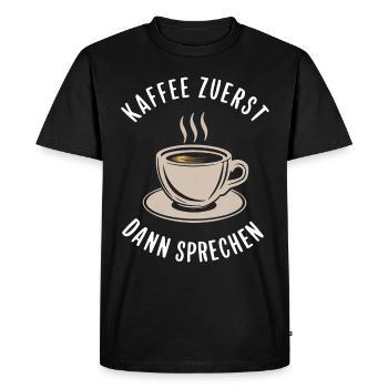 Coffee Coffee Coffee Drinkers Coffee Lovers - Men's Premium Organic T-Shirt - black - Front - Nico (187cm)