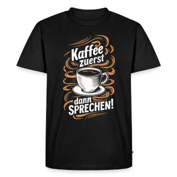 Coffee Coffee Coffee Drinkers Coffee Lovers - Men's Premium Organic T-Shirt - black - Front - Nico (187cm)
