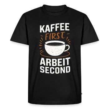 Coffee Coffee Coffee Drinkers Coffee Lovers - Men's Premium Organic T-Shirt - black - Front - Nico (187cm)