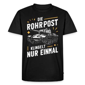 Chars Chars principaux Chars de combat Chars Chars Pilotes de chars - T-shirt Premium bio Homme - noir - Devant - Nico (187cm)