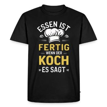 Chef Chef - Men's Premium Organic T-Shirt - black - Front - Nico (187cm)
