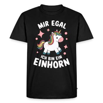 Unicorn Unicorns Mythical Creatures Mystical - Men's Premium Organic T-Shirt - black - Front - Nico (187cm)