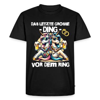 Enterrement de vie de garçon Mariée Enterrement de vie de jeune fille Grondement de femmes - T-shirt Premium bio Homme - noir - Devant - Nico (187cm)