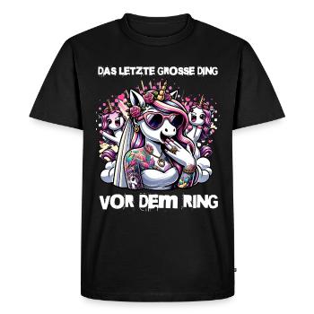 Enterrement de vie de garçon Mariée Enterrement de vie de jeune fille Grondement de femmes - T-shirt Premium bio Homme - noir - Devant - Nico (187cm)