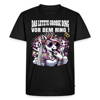 Enterrement de vie de garçon Mariée Enterrement de vie de jeune fille Grondement de femmes - T-shirt Premium bio Homme - noir - Devant - Nico (187cm)