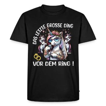 Enterrement de vie de garçon Mariée Enterrement de vie de jeune fille Grondement de femmes - T-shirt Premium bio Homme - noir - Devant - Nico (187cm)
