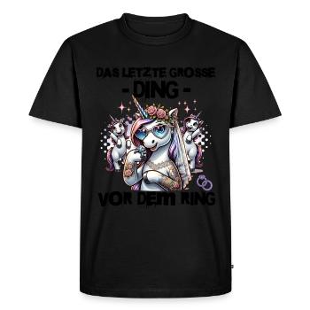 Enterrement de vie de garçon Mariée Enterrement de vie de jeune fille Grondement de femmes - T-shirt Premium bio Homme - noir - Devant - Nico (187cm)