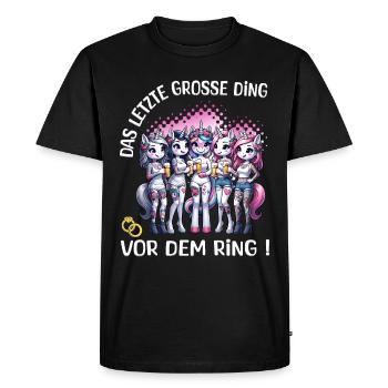 Enterrement de vie de garçon Mariée Enterrement de vie de jeune fille Grondement de femmes - T-shirt Premium bio Homme - noir - Devant - Nico (187cm)