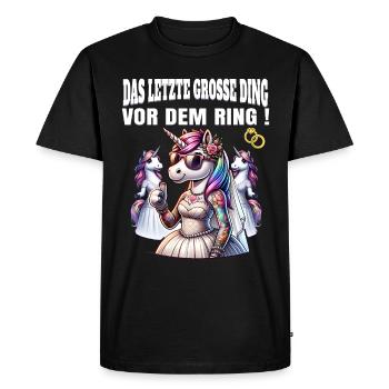 Enterrement de vie de garçon Mariée Enterrement de vie de jeune fille Grondement de femmes - T-shirt Premium bio Homme - noir - Devant - Nico (187cm)