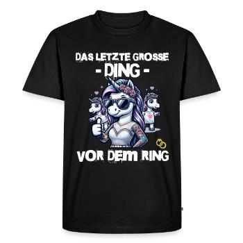 Enterrement de vie de garçon Mariée Enterrement de vie de jeune fille Grondement de femmes - T-shirt Premium bio Homme - noir - Devant - Nico (187cm)