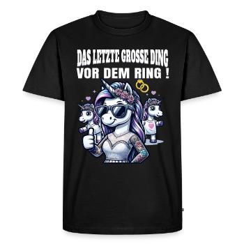 Enterrement de vie de garçon Mariée Enterrement de vie de jeune fille Grondement de femmes - T-shirt Premium bio Homme - noir - Devant - Nico (187cm)