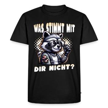 Je déteste les gens - Qu’est-ce qui ne va pas chez toi - T-shirt Premium bio Homme - noir - Devant - Nico (187cm)