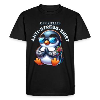 Méditation & Yoga Officiel Anti Stress - T-shirt Premium bio Homme - noir - Devant - Nico (187cm)
