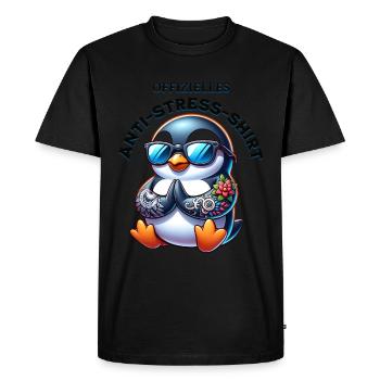 Méditation & Yoga Officiel Anti Stress - T-shirt Premium bio Homme - noir - Devant - Nico (187cm)