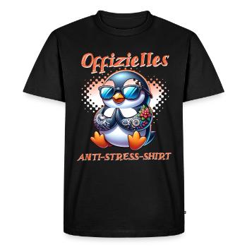 Méditation & Yoga Officiel Anti Stress - T-shirt Premium bio Homme - noir - Devant - Nico (187cm)