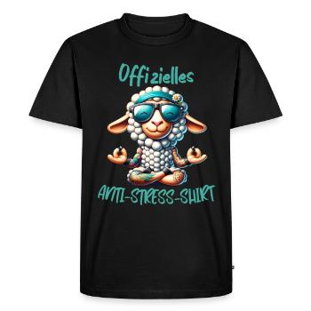 Méditation & Yoga Officiel Anti Stress - T-shirt Premium bio Homme - noir - Devant - Nico (187cm)