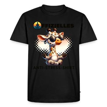 Méditation & Yoga Officiel Anti Stress - T-shirt Premium bio Homme - noir - Devant - Nico (187cm)