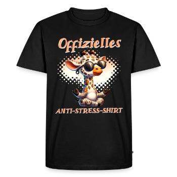 Méditation & Yoga Officiel Anti Stress - T-shirt Premium bio Homme - noir - Devant - Nico (187cm)
