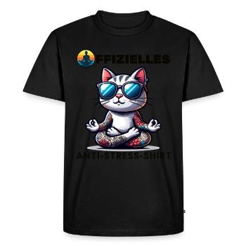 Méditation & Yoga Officiel Anti Stress - T-shirt Premium bio Homme - noir - Devant - Nico (187cm)