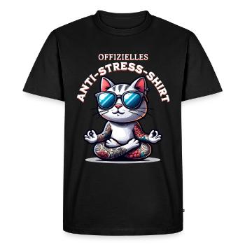 Méditation & Yoga Officiel Anti Stress - T-shirt Premium bio Homme - noir - Devant - Nico (187cm)