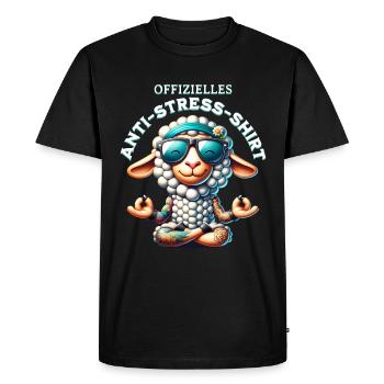 Méditation & Yoga Officiel Anti Stress - T-shirt Premium bio Homme - noir - Devant - Nico (187cm)