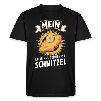 Wiener Schnitzel Plätzli Austria Food - Men's Premium Organic T-Shirt - black - Front - Nico (187cm)