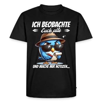I'm watching you all and taking notes - Men's Premium Organic T-Shirt - black - Front - Nico (187cm)
