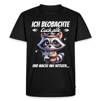 I'm watching you all and taking notes - Men's Premium Organic T-Shirt - black - Front - Nico (187cm)