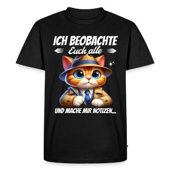 I'm watching you all and taking notes - Men's Premium Organic T-Shirt - black - Front - Nico (187cm)