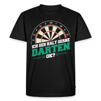 Darts Darts Darts Players Darts - Men's Premium Organic T-Shirt - black - Front - Nico (187cm)