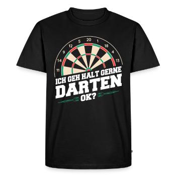 Darts Darts Darts Players Darts - Men's Premium Organic T-Shirt - black - Front - Nico (187cm)