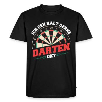 Darts Darts Darts Players Darts - Men's Premium Organic T-Shirt - black - Front - Nico (187cm)