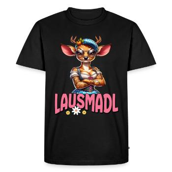 Tracht Damen Outfit Dirndl Ersatz Lausmadl - T-shirt Premium bio Homme - noir - Devant - Nico (187cm)