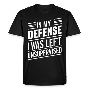 Funny, sarcasm, sarcastic humor, irony - Men's Premium Organic T-Shirt - black - Front - Nico (187cm)