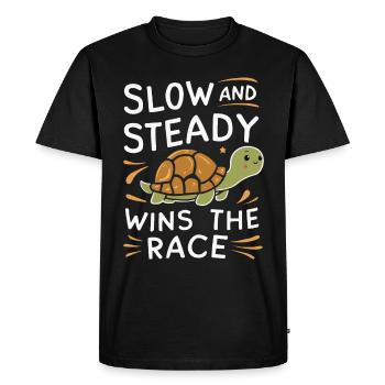 Turtle Sea Turtle Turtle Animal - Men's Premium Organic T-Shirt - black - Front - Nico (187cm)