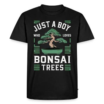 Bonsai Tree Japanese Bonsai - Men's Premium Organic T-Shirt - black - Front - Nico (187cm)