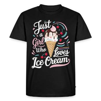 Ice Cream Sweets Ice Cream - Men's Premium Organic T-Shirt - black - Front - Nico (187cm)