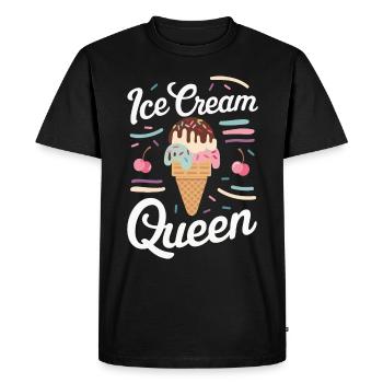 Ice Cream Sweets Ice Cream - Men's Premium Organic T-Shirt - black - Front - Nico (187cm)