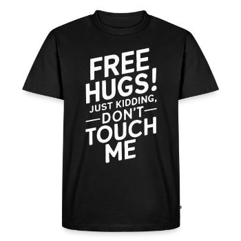 Funny, sarcasm, sarcastic humor, irony - Men's Premium Organic T-Shirt - black - Front - Nico (187cm)